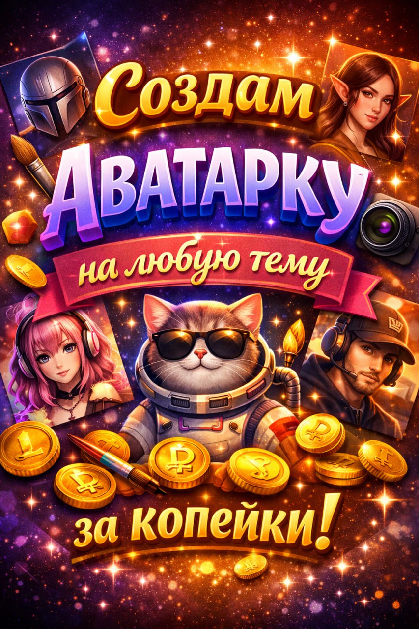 СОЗДАМ АВАТАРКУ НА ЛЮБУЮ ТЕМУ