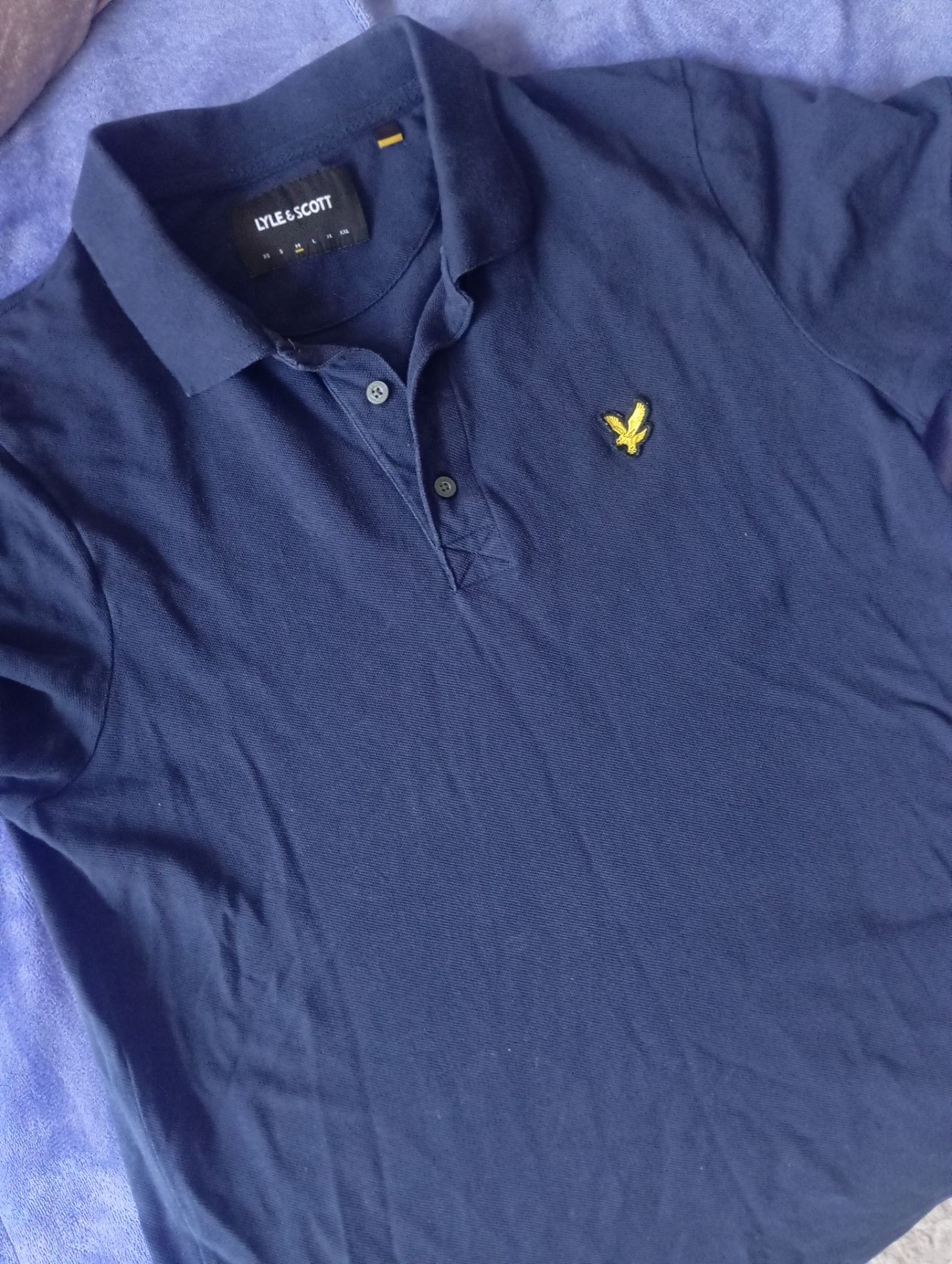 Синее поло Lyle & Scott — фото 3