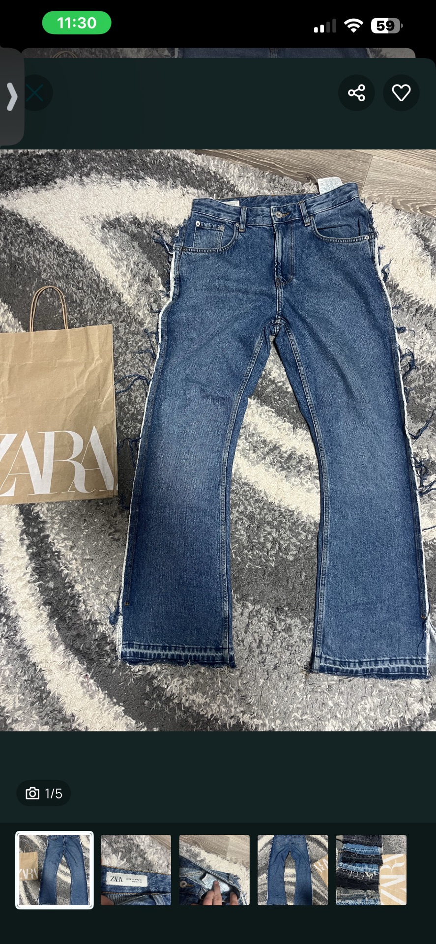Zara flared jeans — фото 3