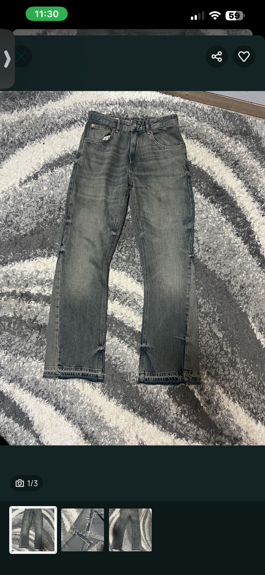 Zara flared jeans — фото 5